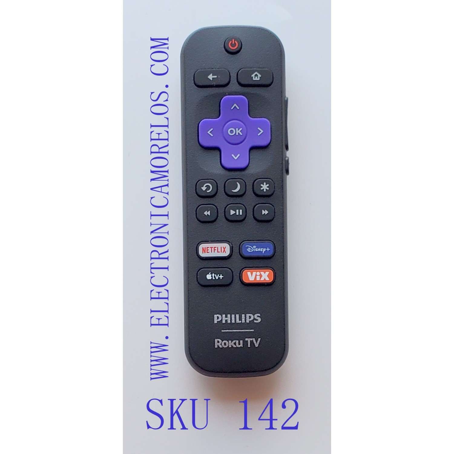 CONTROL REMOTO ORIGINAL PARA SMART TV PHILIPS ROKU ((NUEVO)) / NUMERO DE PARTE 3226001212 / RC-ALIR / RC18F-T6 / MODELOS 40PFL4775/F8 / 50PFL5756/F8 / 55PFL5756/F8